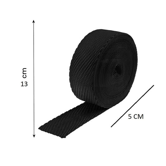 MOTO GENIUS Universal Silicate Fiber Silencer Wrap Bike Exhaust Heat Shield for RE Bullet - High-Temperature Resistance (10 Mtr)