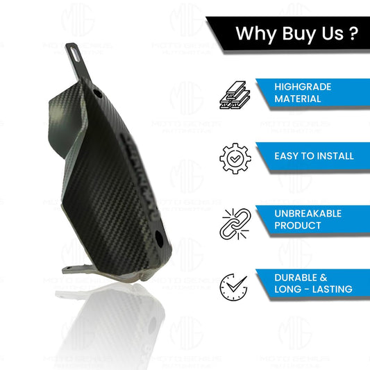 MOTO GENIUS Universal Bike Hand Guards Protectors | Made for Hand Safety While Riding All Motorcycle - (Black)