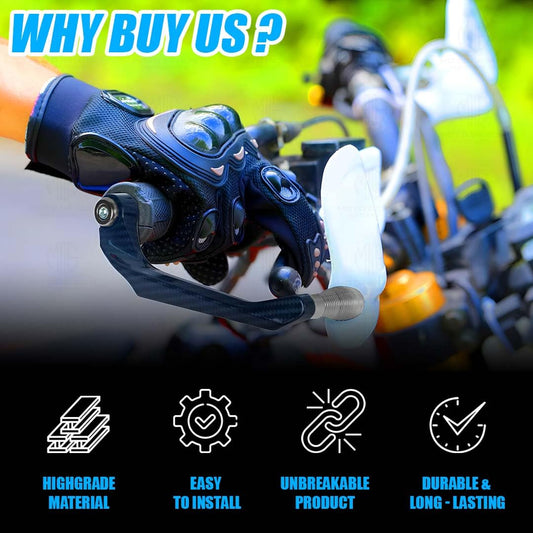 MOTO GENIUS Universal CNC Handlebar Brake Clutch Lever Protector Guard for Motorcycles & Bikes | Durable and Stylish (Grey)