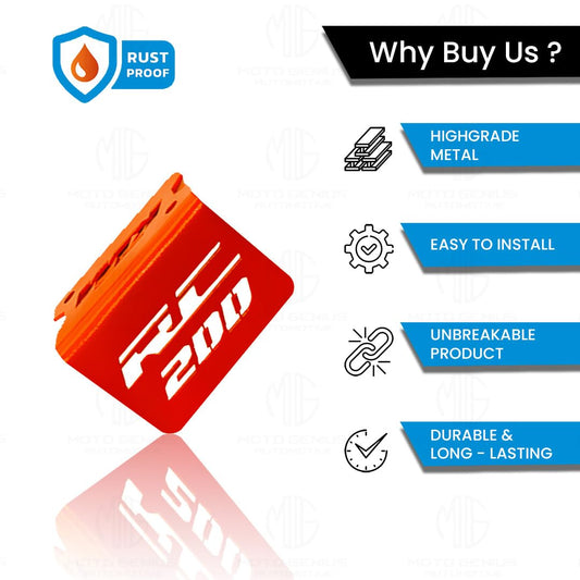 MOTO GENIUS Stainless Steel Front Disc Brake Fluid Reservoir Oil Cap for KTM RC 200 Motorbike Replacement for Enhanced Durability and Performance