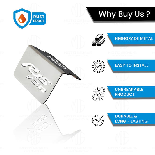 MOTO GENIUS Stainless Steel Front Disc Brake Fluid Reservoir Oil Cap for Yamaha R15 V3 Replacement for Enhanced Durability and Performance (Pack of 1)