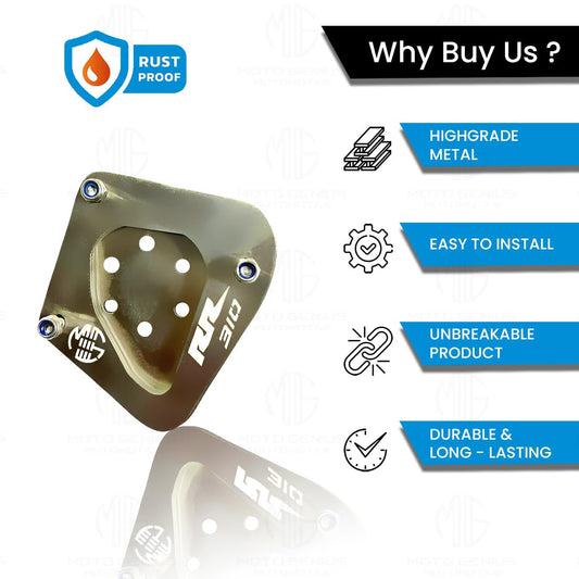 MOTO GENIUS Stainless Steel Side Stand Extender for RR310 Motorbike | Heavy Duty Parking Support and Stability Enhancer