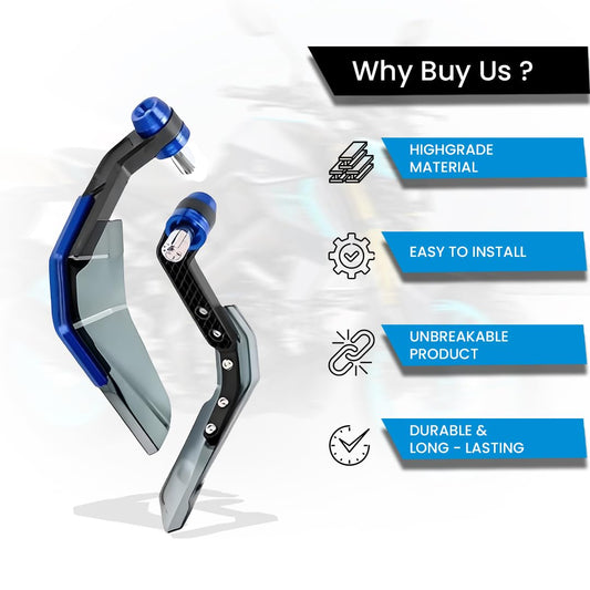 MOTO GENIUS Universal Motorcycle Brake and Clutch Lever Guard | Extendable Handlebar Protector Handguards