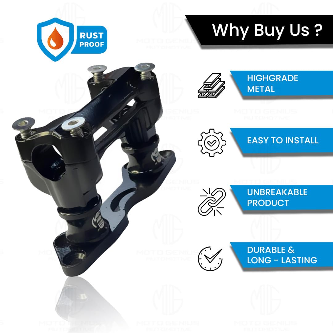 MOTO GENIUS Adjustable Handle bar Conversion Kit for Pulsar NS200 (BS4,BS6) | Customizable Handlebar Height Enhanced Comfort and Control