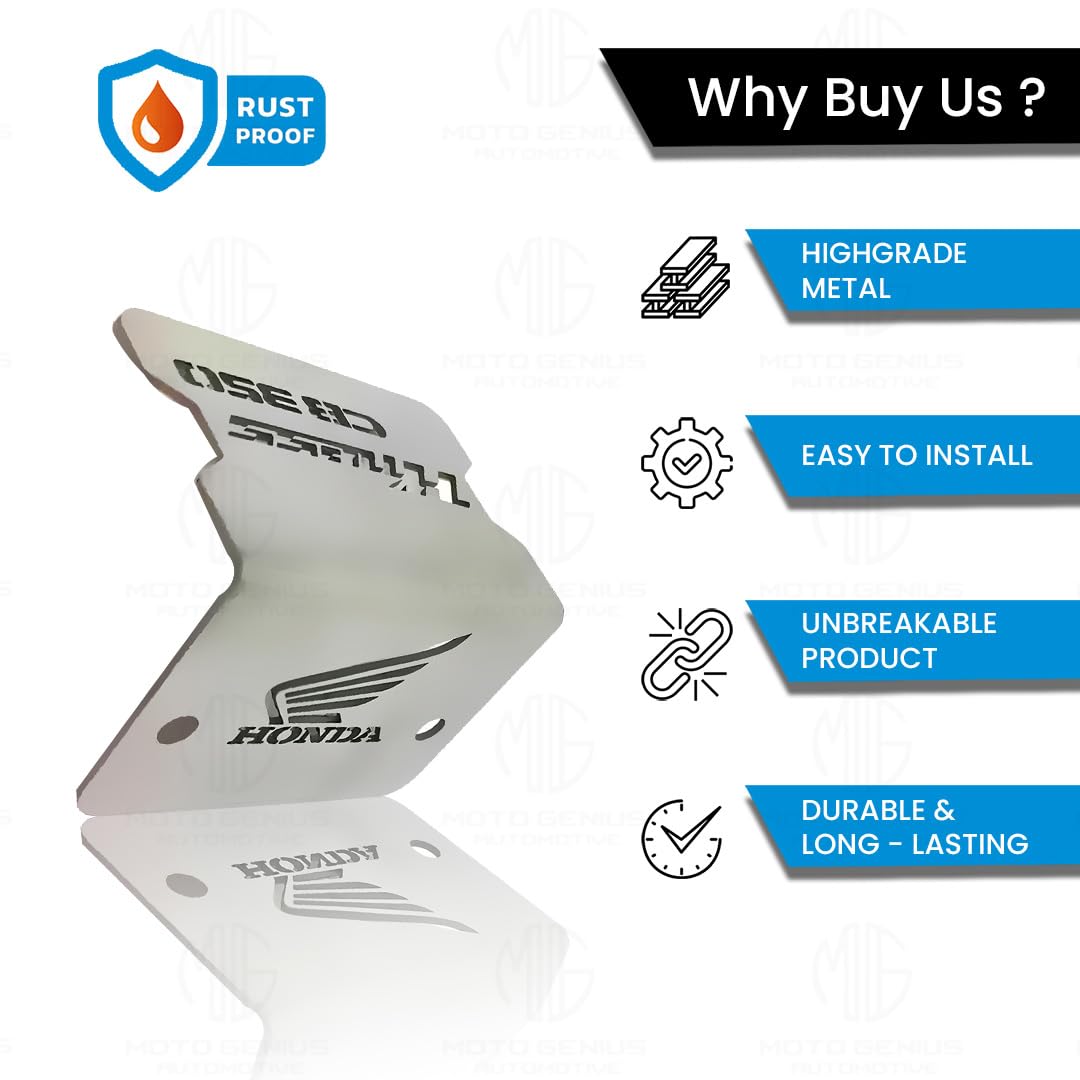 MOTO GENIUS Stainless Steel Front Disc Brake Fluid Reservoir Oil Cap for Honda Hnees CB 350 Motorbike Replacement for Enhanced Durability and Performance (Pack of 1)