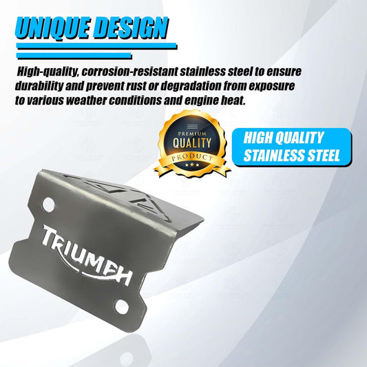 MOTO GENIUS Stainless Steel Front Disc Brake Fluid Reservoir Oil Cap for Triumph Speed 400 Motorbike Quality Replacement for Enhanced Durability and Performance (Pack of 1)