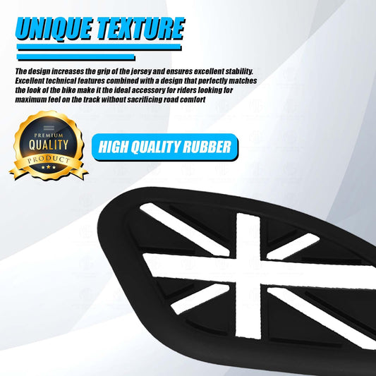 MOTO GENIUS Universal Anti Slip Silicone Tank Pad | Waterproof Motorcycle Sticker for Enhanced Grip and Protection on All Bikes (Black)