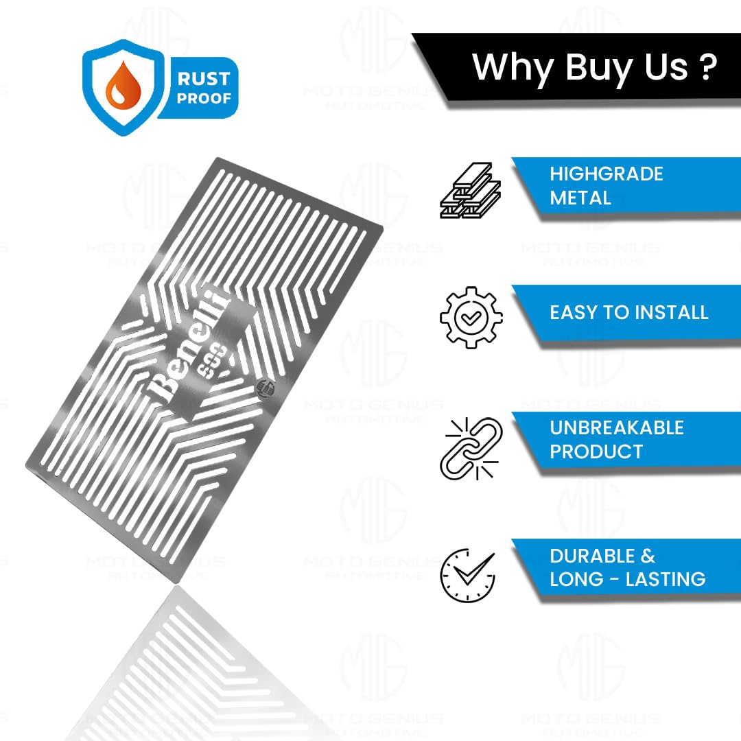 MOTO GENIUS Stainless Steel Radiator Grill Guard Protector for Benelli TNT 600 | Durable Steel Construction | Engine Cooling Protection | Rust-Resistant, Easy Installation