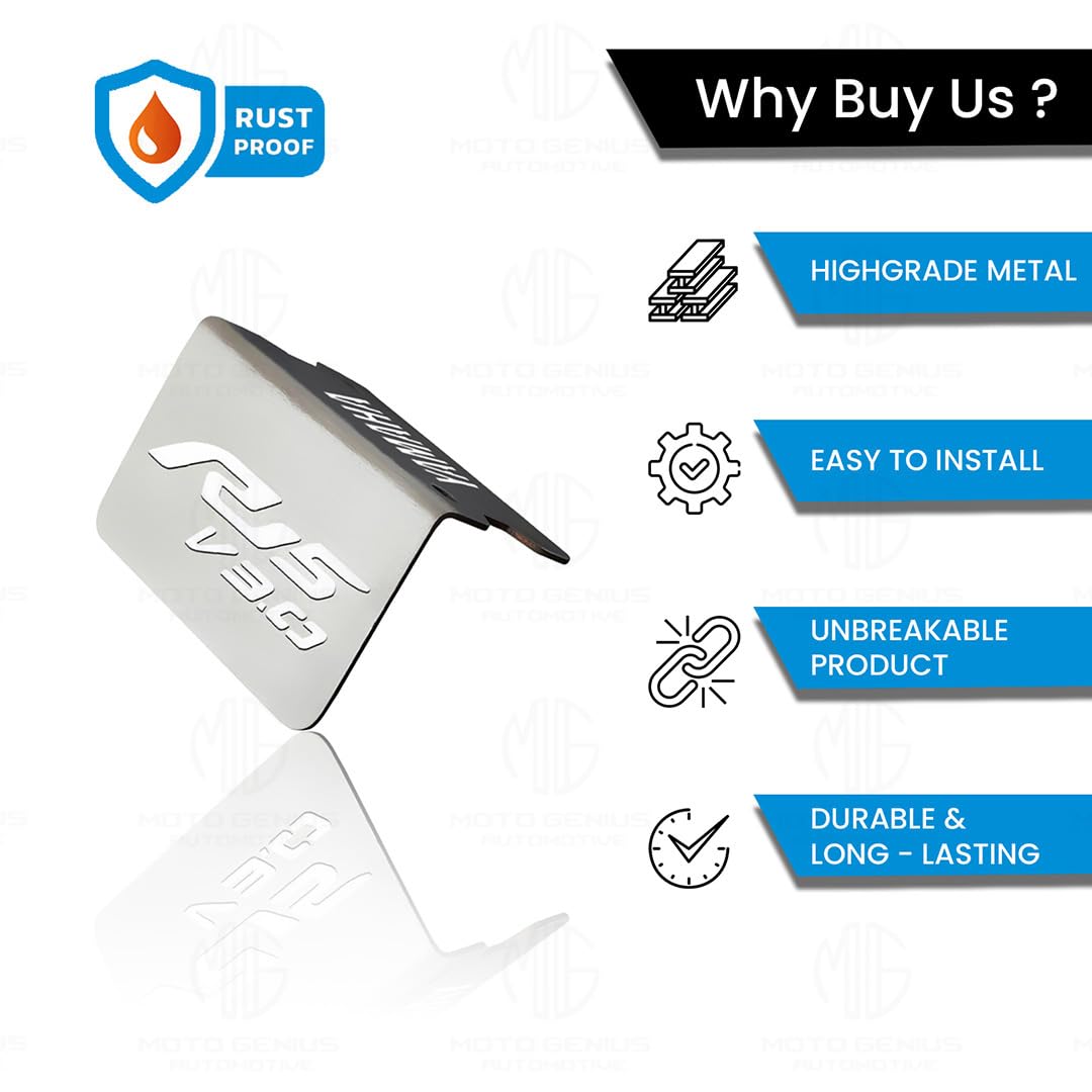 MOTO GENIUS Stainless Steel Front Disc Brake Fluid Reservoir Oil Cap for Yamaha R15 V3 Replacement for Enhanced Durability and Performance (Pack of 1)