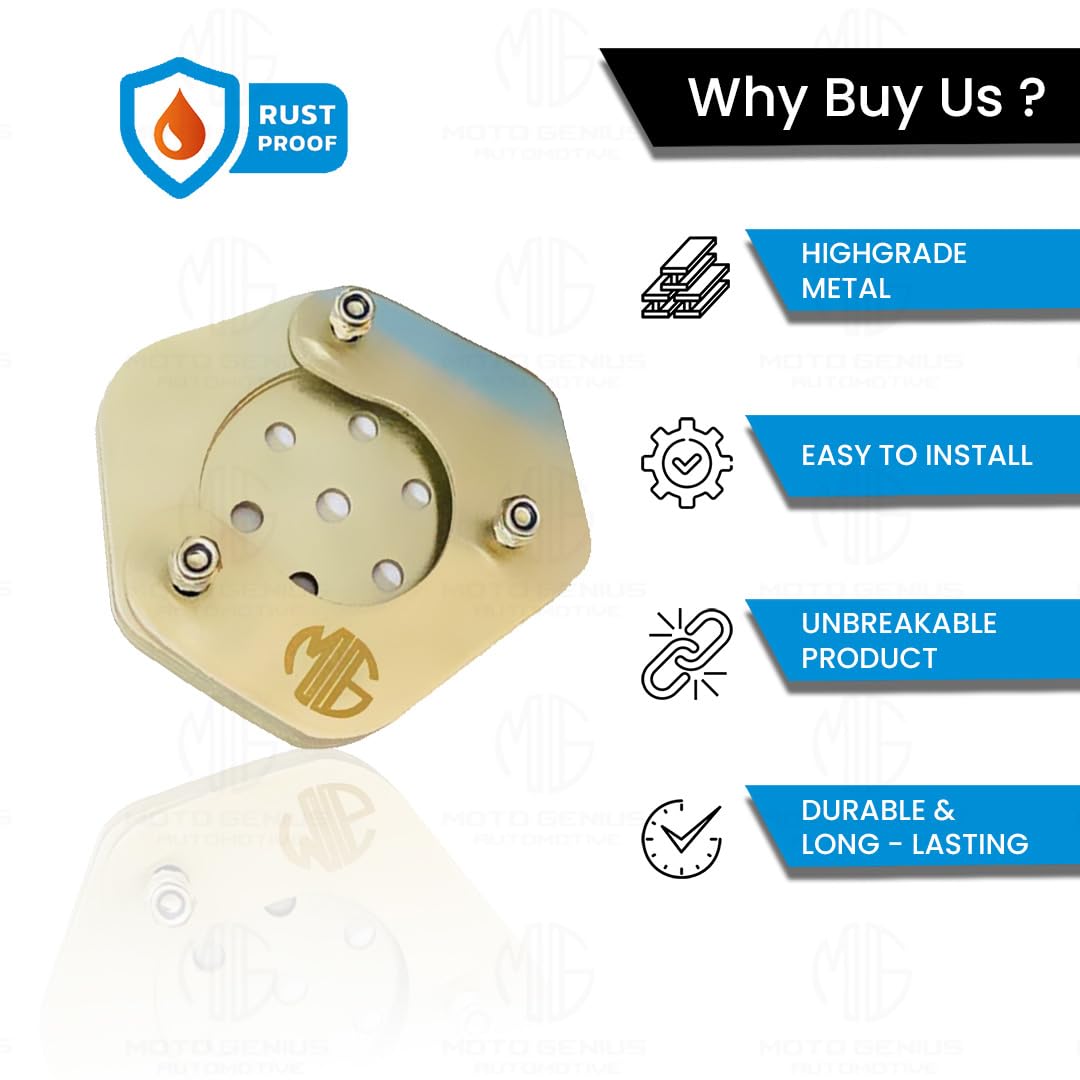 MOTO GENIUS Stainless Steel Side Stand Extender for Husqvarna Motorbike | Heavy Duty Parking Support and Stability Enhancer