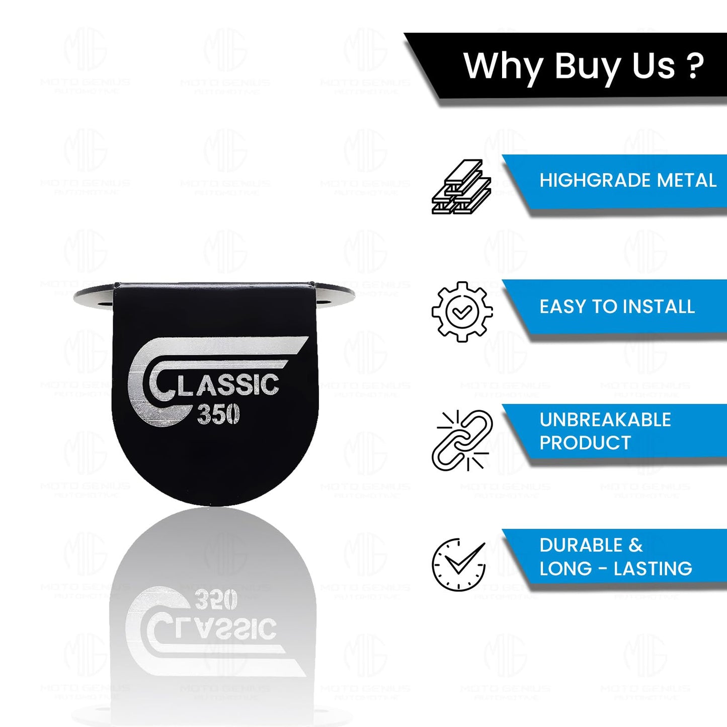 MOTO GENIUS Stainless Steel Front Disc Brake Fluid Reservoir Oil Cap for Reborn Classic 350 bike -Premium Quality Replacement for Enhanced Durability and Performance (Pack of 1) (Black)