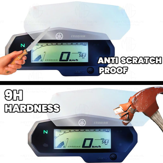 MOTO GENIUS 9H Hardness Speedometer Screen Protector for FZ 25 | Scratch Guard and Anti-Glare