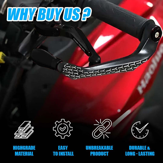 MOTO GENIUS Aluminium 3D Design Universal CNC Handlebar Brake Clutch Lever Protector Guard for Motorcycles & Bikes | Durable and Stylish (Black)