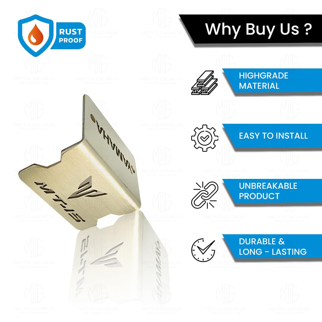 MOTO GENIUS Stainless Steel Front Disc Brake Fluid Reservoir Oil Cap for MT 15 Motorbike Replacement for Enhanced Durability and Performance (Pack of 1)