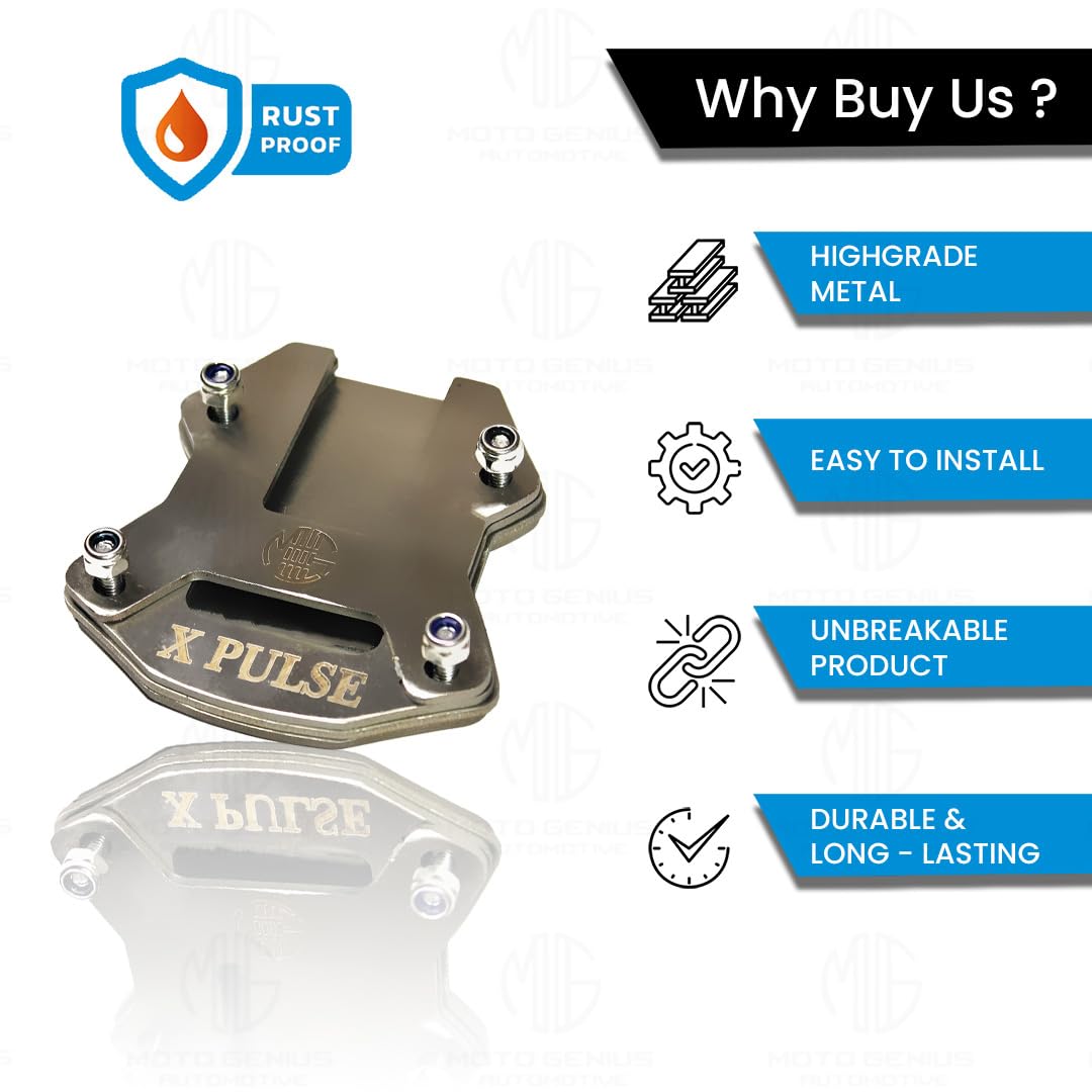 MOTO GENIUS Stainless Steel Side Stand Extender for Xpulse | Heavy Duty Parking Support and Stability Enhancer