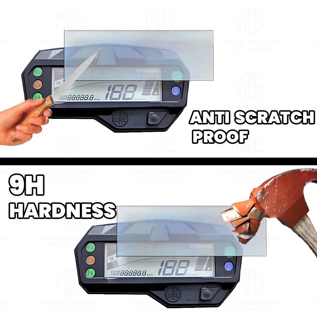 MOTO GENIUS 9H Hardness Speedometer Screen Protector for FZ V2 | Scratch Guard & Anti Glare Film