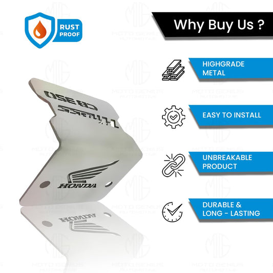 MOTO GENIUS Stainless Steel Front Disc Brake Fluid Reservoir Oil Cap for Honda Hnees CB 350 Motorbike Replacement for Enhanced Durability and Performance (Pack of 1)