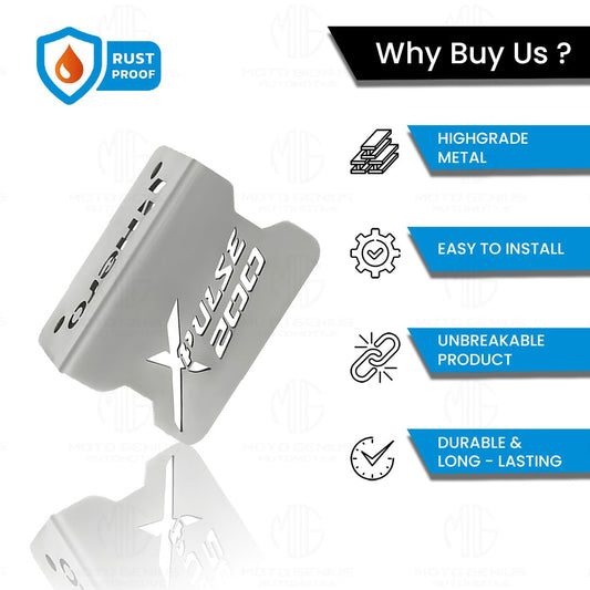 MOTO GENIUS Stainless Steel Front Disc Brake Fluid Reservoir Oil Cap for Xpulse Motorbike Replacement for Enhanced Durability and Performance (Pack of 1)