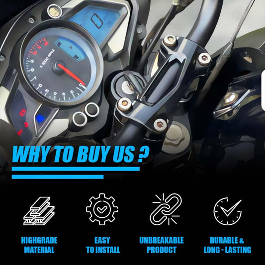 MOTO GENIUS Adjustable Handlebar Conversion Kit for Pulsar NS200/160/125 (BS7) | Aluminium Handlebar Height Adjustment for Enhanced Comfort & Control
