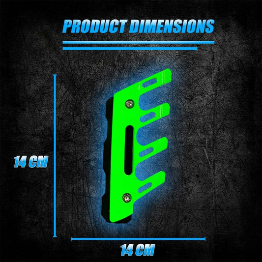 MOTO GENIUS ABS Shocker Protector | Front Fork Fender Protector | Universal Anti-Fall Slider Guard for All Bikes (Green)